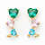 Ear cuff com Zirconias Turmalina e Azul Banhado a Ouro 18k - Imagem 1