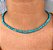 Colar Choker Pedra Jade Turquesa Natural Banhado a Ouro 18k - Imagem 2