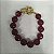 Pulseira Jade Vermelho Rubi Facetada Banhada a Ouro 18k - Imagem 3