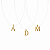 Gargantilha Fio De Nylon Com Letra Lisa Banhado a Ouro 18k - Imagem 2