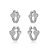 Brinco Argolas Cravejadas 1 2 Furos Banhado em Ródio Branco - Imagem 1