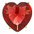 Brinco de Coração Cravejado Cristal Vermelho Banhado a Ouro - Imagem 5