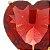 Brinco de Coração Cravejado Cristal Vermelho Banhado a Ouro - Imagem 7