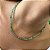 Colar Choker Pedra Natural Verde Claro Banhado a Ouro - Imagem 2