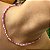 Colar Choker Pedra Natural Jade Rosa Pink Banhado a Ouro - Imagem 4