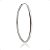Brinco Argola Lisa Moderna Banhada em Ródio Branco Delicado - Imagem 2