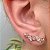 Brinco Ear Cuff Delicado Moderno Feminino Banhado a Ouro 18K - Imagem 3