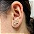 Brinco Ear Cuff Moderno Delicado Zirconias Banhado a Ouro - Imagem 6