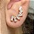 Brinco Ear Cuff Moderno Delicado Zirconias Banhado a Ouro - Imagem 7