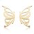 Brinco Borboleta Dourado Moderno Folheado a Ouro 18k - Imagem 1