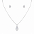 Conjunto Colar e Brinco Gota Verde Esmeralda Prata Fina 925 - Imagem 3