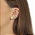 Brinco Ear Cuff Coração Moderno Feminino Banhado a Ouro 18K - Imagem 4