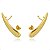 Brinco Ear Cuff Gota Dourado Moderno Banhado a Ouro 18K - Imagem 1