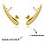 Brinco Ear Cuff Gota Dourado Moderno Banhado a Ouro 18K - Imagem 2