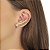 Brinco Ear Cuff Gota Dourado Moderno Banhado a Ouro 18K - Imagem 4