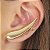 Brinco Ear Cuff Gota Dourado Moderno Banhado a Ouro 18K - Imagem 3