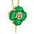 Brinco de Pedra em Formato de Flor Verde Esmeralda Banhado a Ouro - Imagem 3