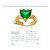 Brinco Piercing Fake Orelha Coração Verde Cartilagem Banho Ouro - Imagem 6