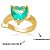 Brinco Piercing Fake Orelha Coração Turmalina Cartilagem Banho Ouro - Imagem 2