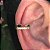 Piercing Fake Cartilagem Zirconias Color Banhado a Ouro Unid - Imagem 4