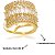 Brinco Piercing Zirconia Cravejado Cristal Banhado a Ouro - Imagem 2