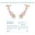 Brinco Ear Cuff Cristal Rosa Flor Madre Banho Ouro - Imagem 6