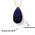 Colar Pingente de Gota Azul Bic Grande Banhado a Ouro - Imagem 2