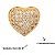 Brinco De Coração Cravejado Com Zirconias, Banhado Em Ouro 18k - Imagem 2