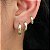 Trio Argola 1 2 3 Furos Lisa Pequena Banhado a Ouro 18k - Imagem 4