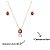 Conjunto Colar Brinco Gota Fusion Rosa Pink Banhado a Ouro - Imagem 2