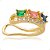 Piercing Fake Cartilagem Zirconias Color Banhado a Ouro Unid - Imagem 1