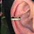 Piercing Fake Cartilagem Zirconias Color Banhado a Ouro Unid - Imagem 3
