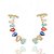 Brinco Ear Cuff Colorido Banhado a Ouro 18k PAR - Imagem 1