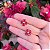 Brinco Trevo Flor de Pedra Coração Rosa Banhado a Ouro - Imagem 4