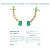 Brinco Ear Cuff  em Gota Cristal e Turmalina Banhado Em Ouro - Imagem 6