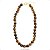 Colar Bolas Pedra Natural Jade Onix Olho De Tigre Banhado a Ouro - Imagem 1