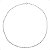 Corrente Delicada Elo Oval P Banhado Em Rodio Branco - 45cm - Imagem 1