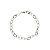 Pulseira Cartier Oval Banhado Em Ródio Branco - 18cm - Imagem 2