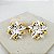 Brinco de Flor Banhado a Ouro e Prata 18k - Imagem 2