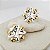 Brinco de Flor Banhado a Ouro e Prata 18k - Imagem 1