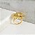 Anel de Flor Banhado em Ouro 18k - Imagem 2