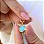 Colar Longo com Pingente Ponto de Luz Azul Banhado a Ouro 18k - Imagem 1