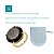 Anel Pedra Redonda Grande Cristal Preto Onix Banhado a Ouro - Imagem 6