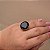 Anel Pedra Redonda Grande Cristal Preto Onix Banhado a Ouro - Imagem 2