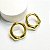Brinco Circulo Redondo Orgânico Dourado Moderno Feminino - Imagem 1