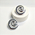 Brinco Espiral Caracol Prateado Moderno Feminino - Imagem 1