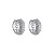 Brinco Argola Pequena Cravejada Zirconia Prata 925 - Imagem 1