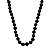 Colar Bolas Pedra Jade Onix Preto Banhado a Ouro - Imagem 1