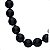 Colar Bolas Pedra Natural Jade Onix Preto Banhado a Ouro - Imagem 3