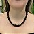 Colar Bolas Pedra Natural Jade Onix Preto Banhado a Ouro - Imagem 4